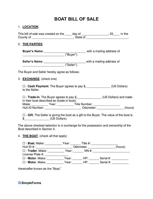 Bike Proof Of Sale Type